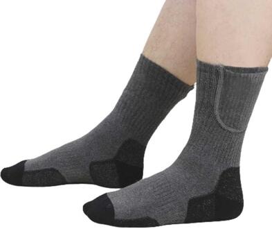 2 Stuks 3.7V 3 Verstelbare Warmer Sokken Elektrische Verwarmde Sokken Oplaadbare Batterij Voor Vrouwen Mannen Winter Outdoor Skiën Sport heate 4500mAh grijs