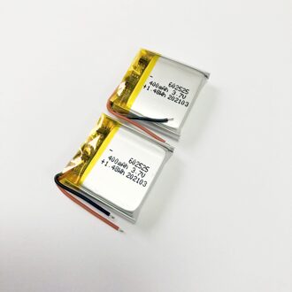 2 Stuks 3.7V 602525 Lithium Polymeer Batterij 400Mah Voor Camera/Spel Handvat