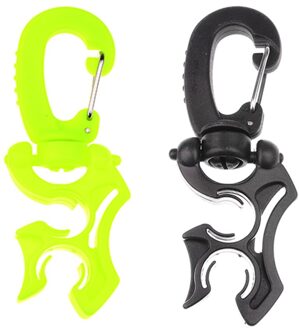 2 Stuks 3.9 "X 1.4" Dubbele Slang Protector Houder Met Swivel & Vouwen Clip Voor Onderwater Duiken Bcd regulators Houder