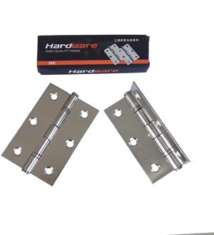 2 Stuks 3 Inch Rvs Platte Scharnier Kast Deuren Ramen Houten Meubels Scharnier