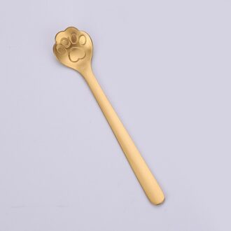 2 Stuks 304 Roestvrij Staal Koffie Lepel Kat Klauw Roeren Lepel Japanse En Koreaanse Dessert Lepel Milieuvriendelijk Servies Rood