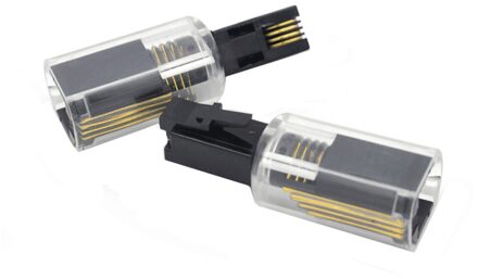 2 Stuks 360 Graden Draaibare Draadloze Bedrade Anti Kronkelende Telefoon Kabel Ontklitter Connector Swivel Elektrische Apparatuur Kantoor zwart draadloze