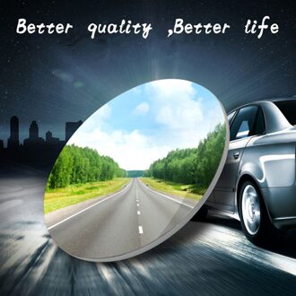 2 Stuks 360 Graden Hd Dodehoekspiegel Auto Reverse Frameloze Ultradunne Groothoek Ronde Convex Achteruitkijkspiegel Inspectie spiegel