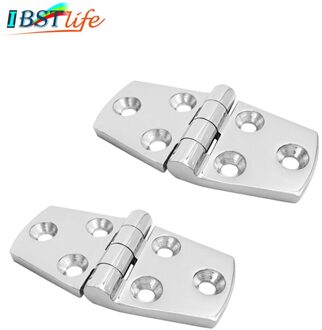 2 Stuks 38*76 Mm Zware Ss 316 Marine Grade Cast Boot Caravan Rv Dek Kast Lade Deur strap Butt Scharnier Hardware
