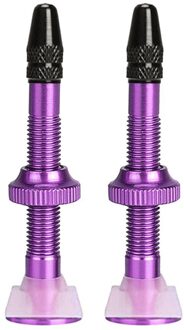 2 Stuks 40Mm/60Mm Mtb Fiets Extender Presta Ventielen Voor Bike Tubeless Tire Core Aluminium Klep fiets Reparatie Accessoires 40mm 2pcPurple