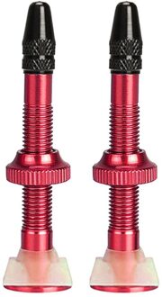 2 Stuks 40Mm/60Mm Mtb Fiets Extender Presta Ventielen Voor Bike Tubeless Tire Core Aluminium Klep fiets Reparatie Accessoires 40mm 2pcRed