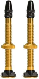 2 Stuks 40Mm/60Mm Mtb Fiets Extender Presta Ventielen Voor Bike Tubeless Tire Core Aluminium Klep fiets Reparatie Accessoires 60mm 2pcYellow