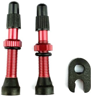 2 Stuks 40Mm Fietsband Valves Cnc Legering Stem Met Cap Tubeless Band Presta Waterdichte Fietsen Element Voor Mtb weg Mountainbike C 48mm