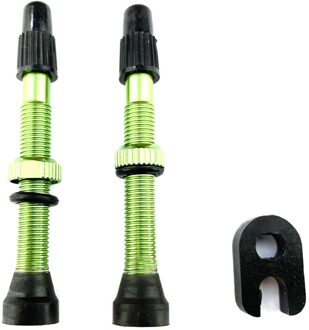 2 Stuks 40Mm Fietsband Valves Cnc Legering Stem Met Cap Tubeless Band Presta Waterdichte Fietsen Element Voor Mtb weg Mountainbike K 60mm