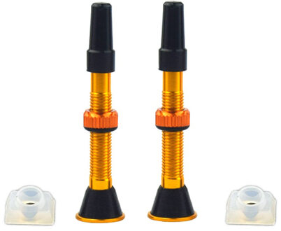 2 Stuks 40Mm Fietsband Valves Cnc Legering Stem Met Cap Tubeless Band Presta Waterdichte Fietsen Element Voor Mtb weg Mountainbike M 40mm