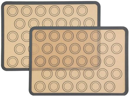 2 Stuks 42X29.5Cm Macaron Siliconen Bakken Mat Non Stick Duurzaam Wasbaar Cookies Chocolade Truffels Mold Keuken Bakken levert