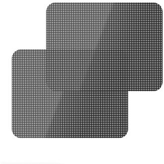 2 Stuks 42X38Cm Diy Auto Zon Shades Film Zon Window Cover Zwart Pvc Zonnescherm Zijruit shield Film