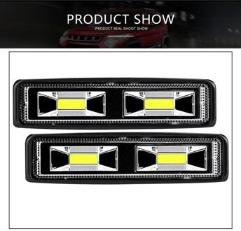 2 Stuks 48W Auto Led Licht Bar Voor Offroad Auto Motorfiets Truck Boot Retrofit Rijden Mistlampen spot Beam 12V Led Verlichting
