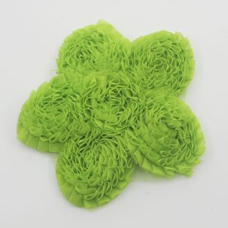 2 Stuks 5 "Leuke Oversized Grote Verstoorde Chiffon Bloemen Voor Baby Meisjes Rompertjes Jumpsuit Tee Shirts Jurk Kleding Maken accessoires limoen