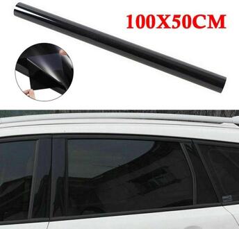 2 Stuks 50 Cm X 100 Cm 5% Vlt Dark Black Car Window Tint Film Glas Ongesneden Glas Zonnescherm Sticker auto Accessoires
