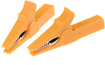 2 Stuks 55Mm Kleurrijke Volledige Beschermende Alligator Clips Crocodile Clips Kabel Lamp Voor Banana Plug Connector 6