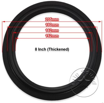 2 Stuks 6.5 "/7.5"/8 "Inch Speaker Foam Rand Bass Subwoofer Woofer Surround Cirkel Reparatie vervangende Onderdelen 8 duim (A thickened)