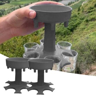 2 Stuks 6 Borrelglas Dispenser En Houder-Dispenser Voor Vullen Vloeistoffen, shot Doseer Party Drinking Game Home Bar Tijd C