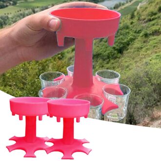 2 Stuks 6 Borrelglas Dispenser En Houder-Dispenser Voor Vullen Vloeistoffen, shot Doseer Party Drinking Game Home Bar Tijd
