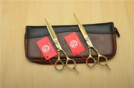 2 Stuks 6 Inch 17.5Cm 440C Professionele Menselijk Haar Schaar Kappers Schaar Snijden Scharen Dunner Schaar 2stk Add Case