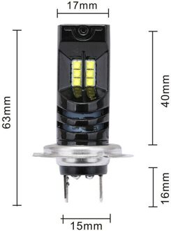 2 Stuks 6000K 55W 15000lm Wit H7 Led Lamp Koplamp Mistlamp Lampen Accessoires