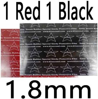 2 Stuks 61 Tweede Thunder Lm Training Rubber Pips In Tafeltennis Racket Rubber Met Spons 1 rood 1 zwart 1.8mm