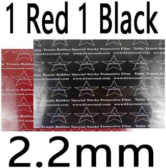 2 Stuks 61 Tweede Thunder Lm Training Rubber Pips In Tafeltennis Racket Rubber Met Spons 1 rood 1 zwart 2.2mm