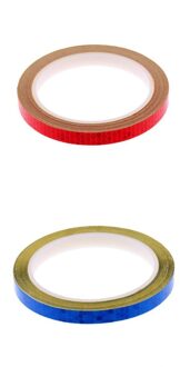 2 Stuks 8 Meter Reflecterende Fiets Velg Stickers Fiets Mtb Motorfiets Reflector Tape Diy Decals-2 Kleuren