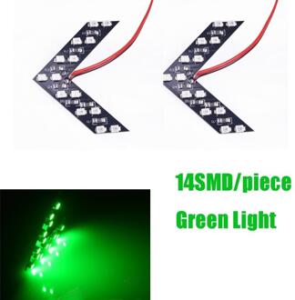 2 Stuks 8000K Led Arrow Panel Achteruitkijkspiegel Richtingaanwijzer Auto Achteruitkijkspiegel Indicator Frecce Led Auto koplamp Lampen groen