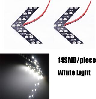 2 Stuks 8000K Led Arrow Panel Achteruitkijkspiegel Richtingaanwijzer Auto Achteruitkijkspiegel Indicator Frecce Led Auto koplamp Lampen wit