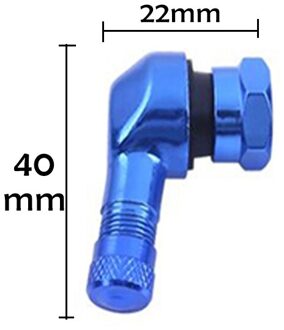 2 Stuks 90 Graden Cnc Motorfiets Velg Wiel Tubeless Klepstelen Voor Velg Wiel Onderdelen Accessoires Goederen blauw