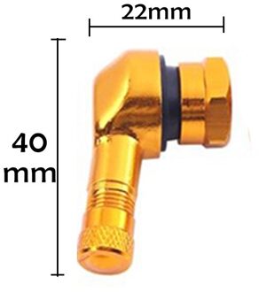 2 Stuks 90 Graden Cnc Motorfiets Velg Wiel Tubeless Klepstelen Voor Velg Wiel Onderdelen Accessoires Goederen geel