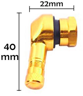 2 Stuks 90 Graden Cnc Motorfiets Velg Wiel Tubeless Klepstelen Voor Velg Wiel Onderdelen Accessoires Goederen gouden