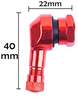 2 Stuks 90 Graden Cnc Motorfiets Velg Wiel Tubeless Klepstelen Voor Velg Wiel Onderdelen Accessoires Goederen rood