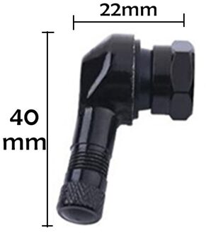 2 Stuks 90 Graden Cnc Motorfiets Velg Wiel Tubeless Klepstelen Voor Velg Wiel Onderdelen Accessoires Goederen zwart