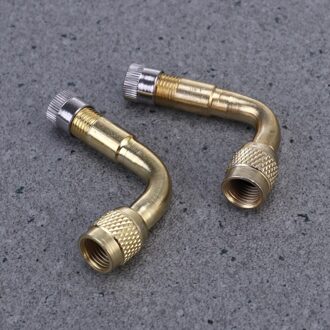 2 Stuks 90 Graden Messing Air Tyre Schrader Stem Met Uitbreiding Adapter Voor Auto Vrachtwagen Motorfiets