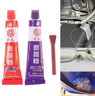 2 Stuks A + B Multifunctionele Epoxyhars Lijm Roestvrij Staal Legering Glas Plastic Hout Keramische Sterke Quick sneldrogende Lijm Lijm