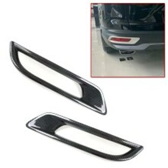2 Stuks Achter 1 Paar Mistlamp Cover Zwart Abs Onderdelen Voor Honda Crv CR-V Carbon Fiber