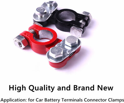 2 Stuks Aluminium Automotive Auto Vrachtwagen Boot Accu Klem Positieve En Negatieve Clip Connector Corrosiebestendigheid 55x30mm