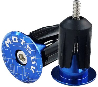 2 Stuks Aluminium Fiets Stuur Bar End Caps Stekkers Stoppers Lichtgewicht Fiets Onderdelen Voor Mtb Vouwfiets Blauw