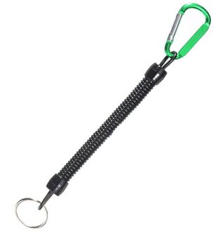 2 Stuks Aluminium Gesp Vissen Tools Retentie Touw Veiligheid Touw Plastic Hengel Gemiste Beschermende Lijn Touw Pesca groen