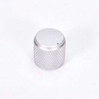 2 Stuks Aluminium Knop Cilindrische Gekartelde Audio Systeem Diy Knoppen Diameter 15Mm Hoogte 15Mm (Goud Zilver zwart Rood)