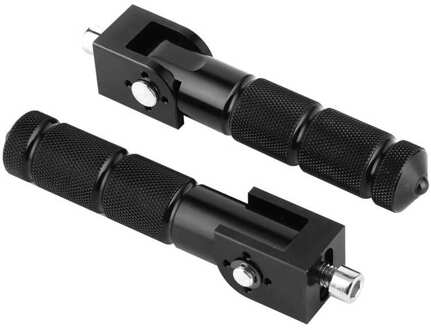 2 Stuks Aluminium Pedalen Voor Motorfiets Elektrische Auto 8Mm Universele 90 Graden Vouwen Ondersteuning Staaf Motorfiets Foot Peg Footrest zwart