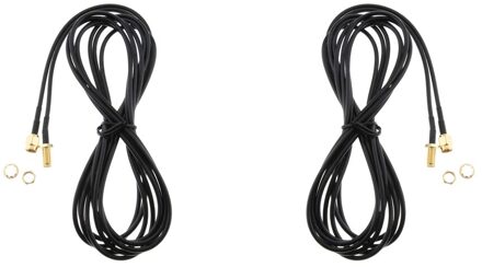 2 Stuks Antenne Adapter, rp Sma Male Naar Rp Sma Female Extension Cable Connector Voor Wifi Draadloze Router & Netwerkkaart (9.8 Voeten)