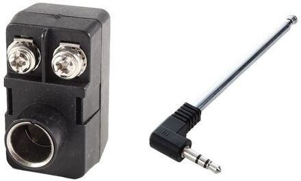 2 Stuks Antenne Bijpassende Transformator 300/75 Ohm Tv F Coax Adapter & 4 Stuks Metalen Mobiele Telefoon 3.5Mm Fm radio Antenne