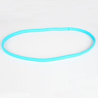 2 Stuks Anti-Slip Zweetbandjes Voetbal Yoga Pure Haarbanden Elastische Rubber Dunne Sport Hoofdband Bandage Voor Zwangere Vrouwen meisjes blauw