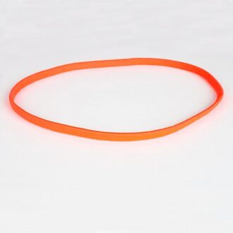 2 Stuks Anti-Slip Zweetbandjes Voetbal Yoga Pure Haarbanden Elastische Rubber Dunne Sport Hoofdband Bandage Voor Zwangere Vrouwen meisjes oranje