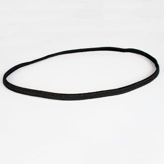 2 Stuks Anti-Slip Zweetbandjes Voetbal Yoga Pure Haarbanden Elastische Rubber Dunne Sport Hoofdband Bandage Voor Zwangere Vrouwen meisjes zwart