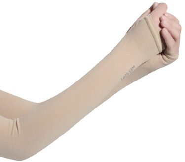 2 Stuks Arm Mouw Sport Running Fietsen Uv Bescherming Armwarmers Elleboog Pad Fitness Arm Bescherming Sport Fietsen Arm Warmers huidskleur