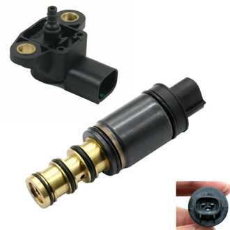 2 Stuks Auto Accessoires: 1Pcs A/C Compressor Regelklep & 1 Stuks Pressure Map Sensor